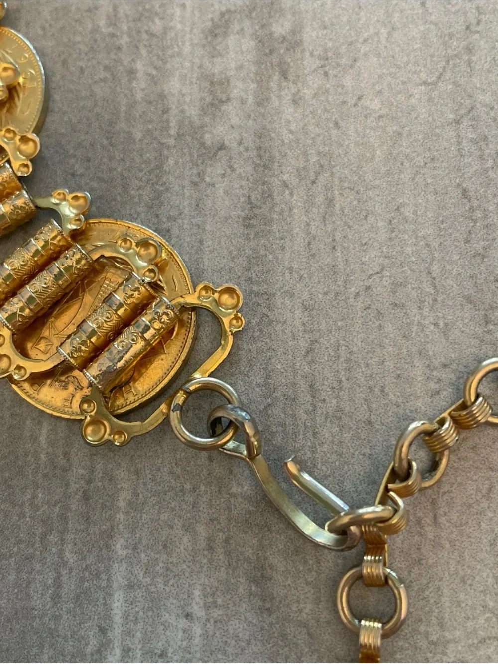 Queen Elizabeth II / King George VI Coin Belt vtg 60s